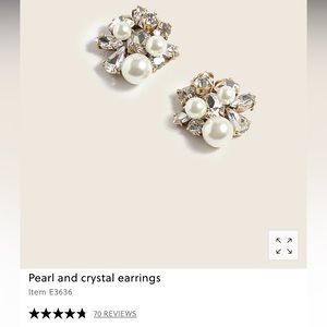 J. Crew Pearl and Crystal Statement Earrings